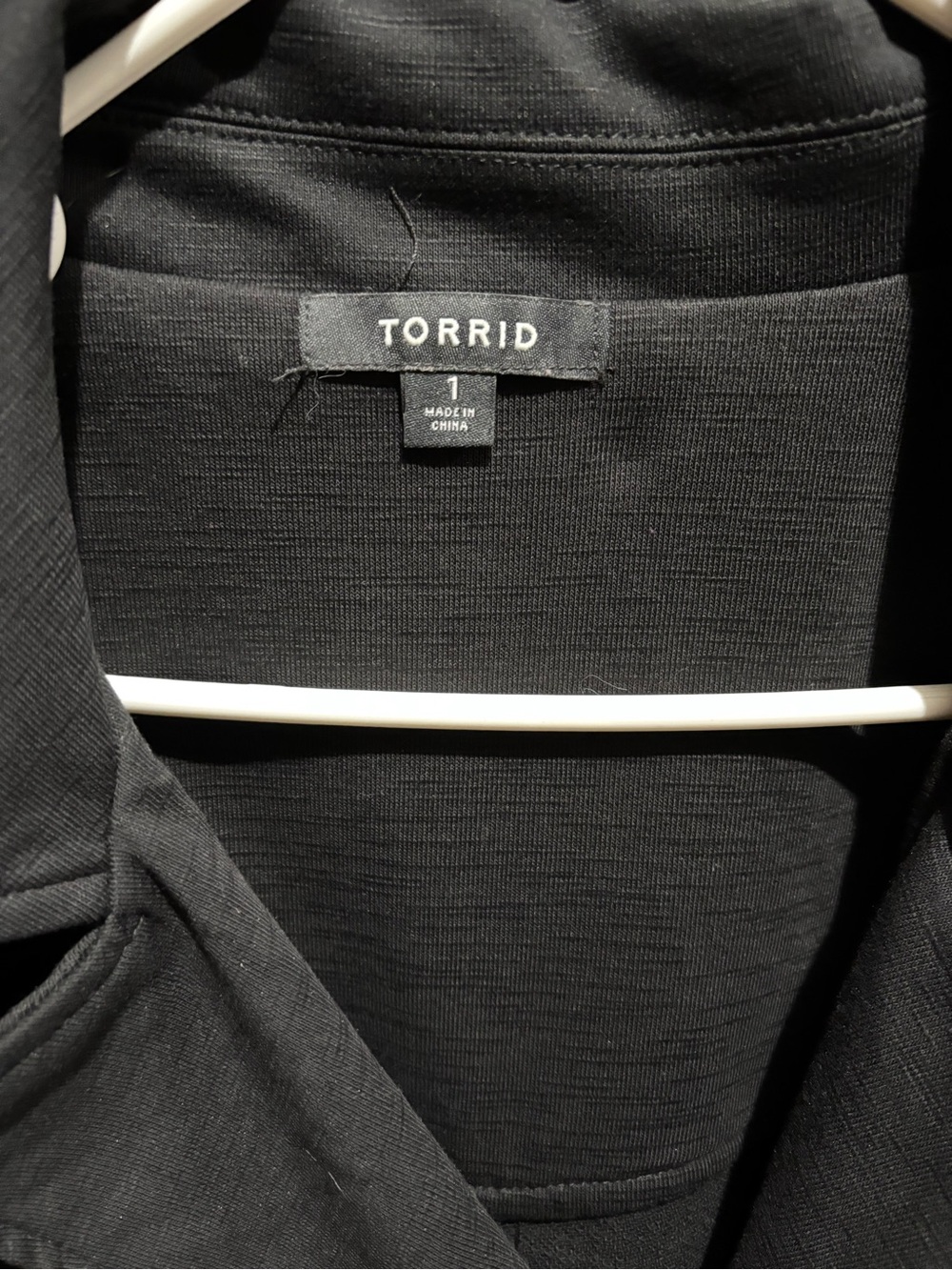 TORRID Black Collared Jacket with Label Detail - Picture 2 of 2
